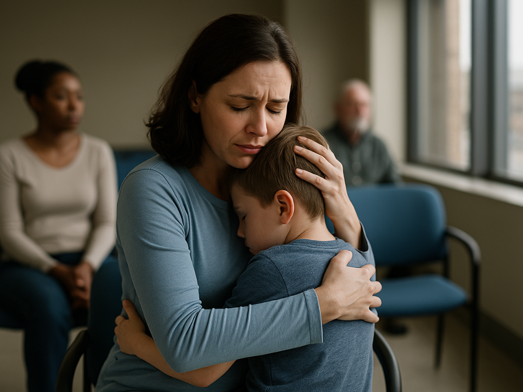 “Há esperas que doem. Mas nenhuma mãe solta a mão do filho enquanto luta por dignidade.”
